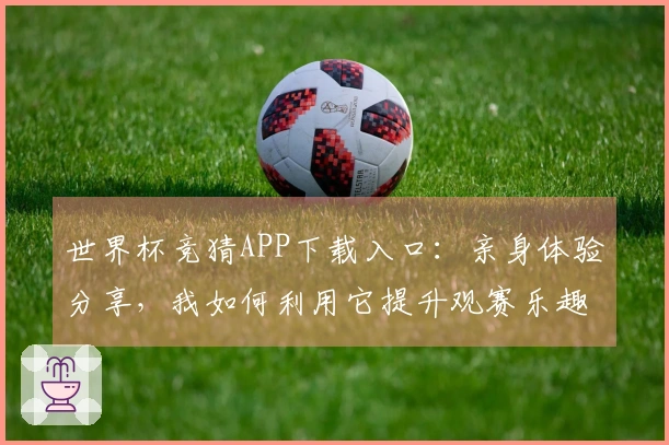 世界杯竞猜APP下载入口：亲身体验分享，我如何利用它提升观赛乐趣